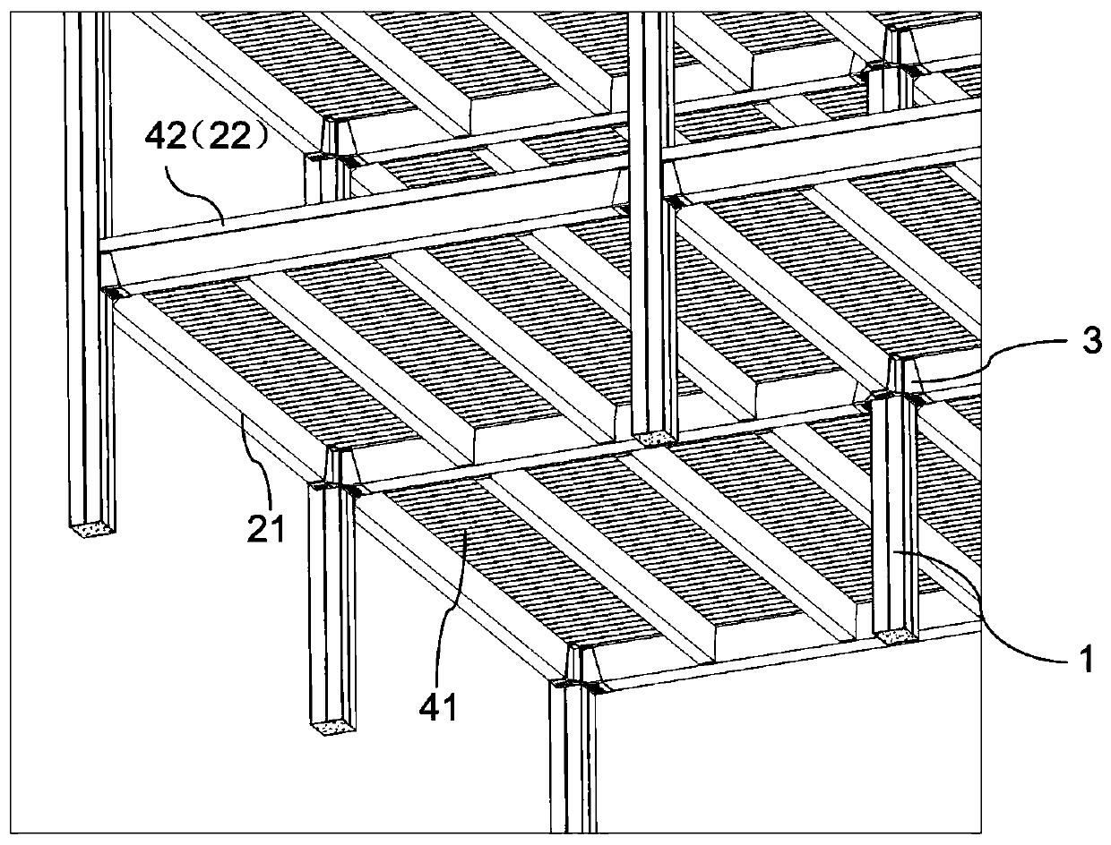 Construction method of novel assembled mixed frame structure system