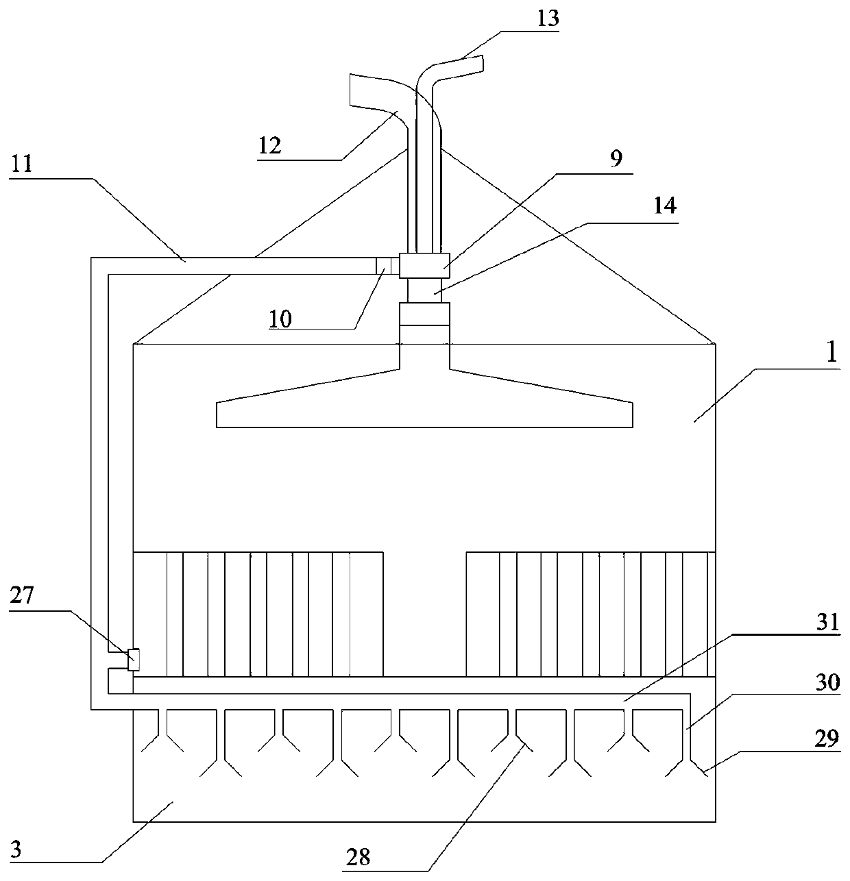 A heating system capable of deodorizing pig houses