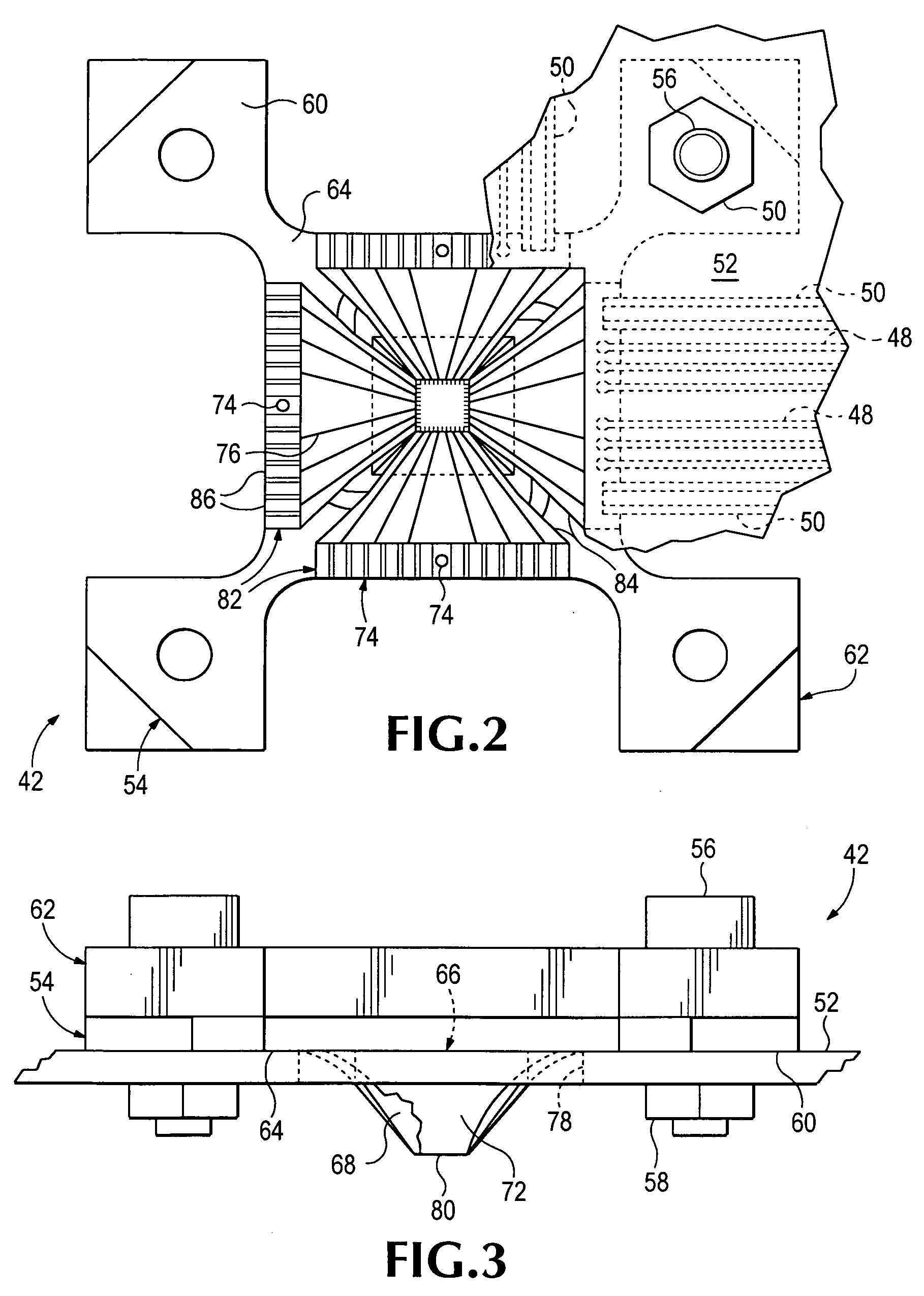 Impedance optimized interface for membrane probe application