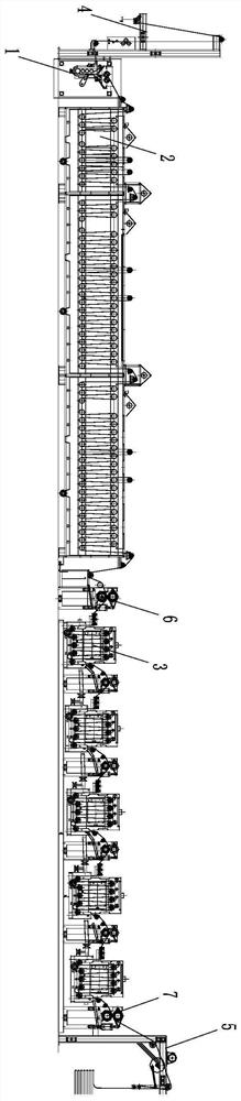 Continuous pad dyeing method and equipment suitable for nylon elastic fabric