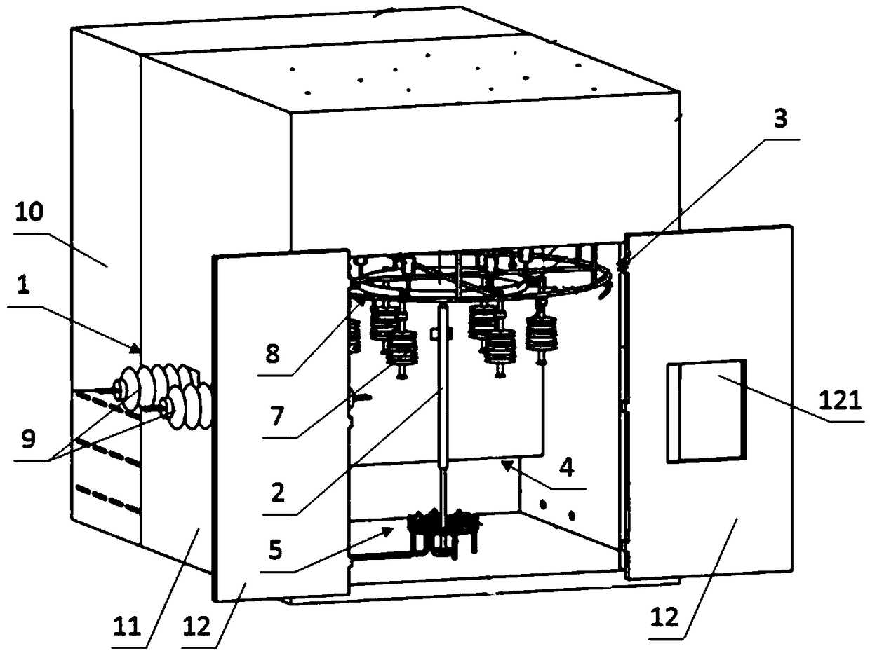 Comprehensive climate measurement apparatus used for suspension insulators