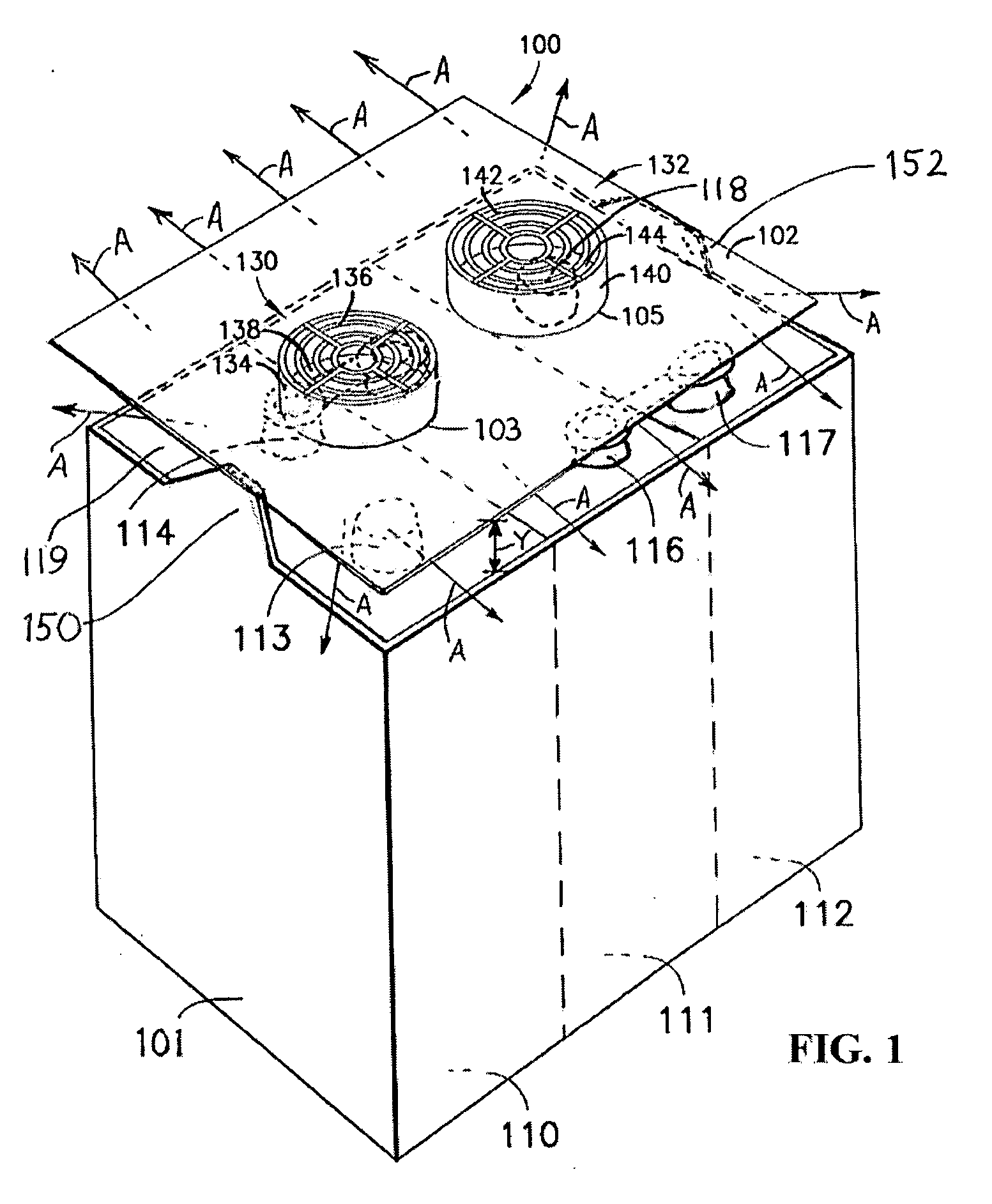 High capacity battery with integrally-powered cooling assembly