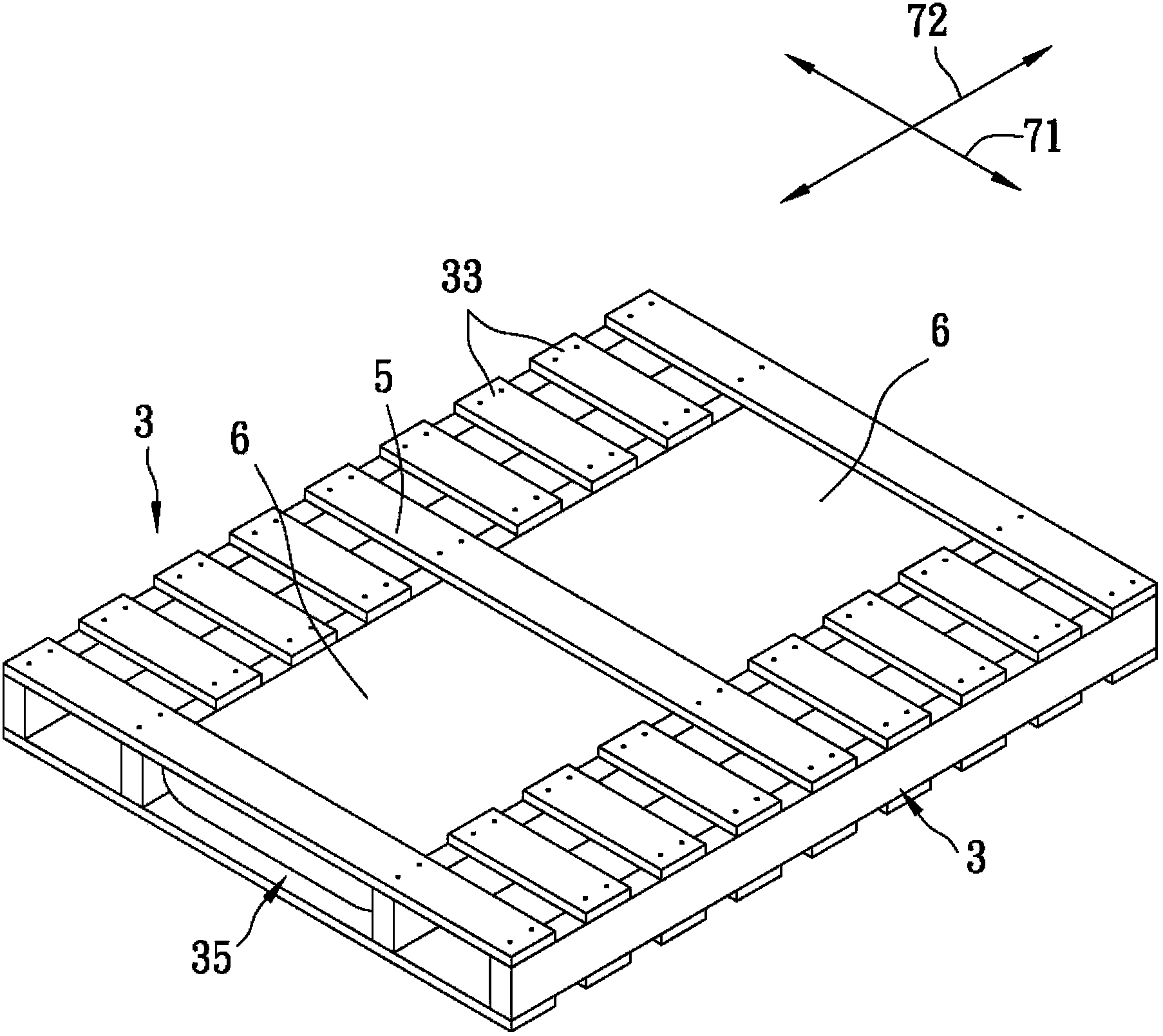 Pallet device and conveying method using pallet device