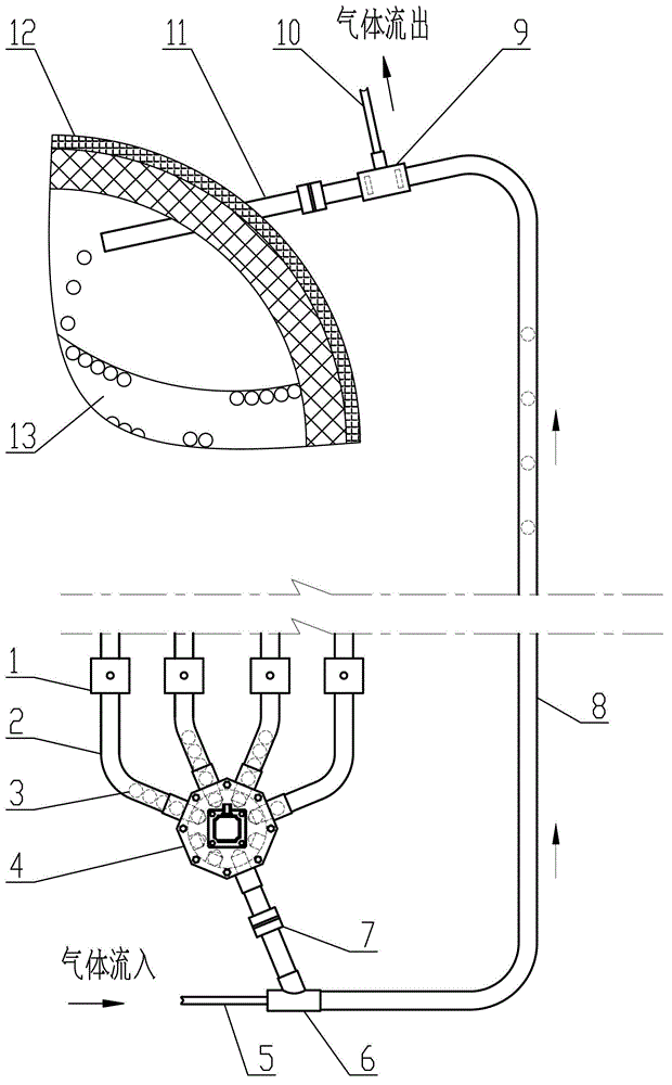 Grouped pneumatic lifting system and method for pebble-bed reactor fuel elements