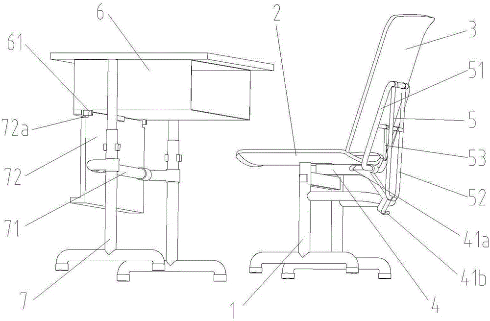 Dual-purpose table-chair for students