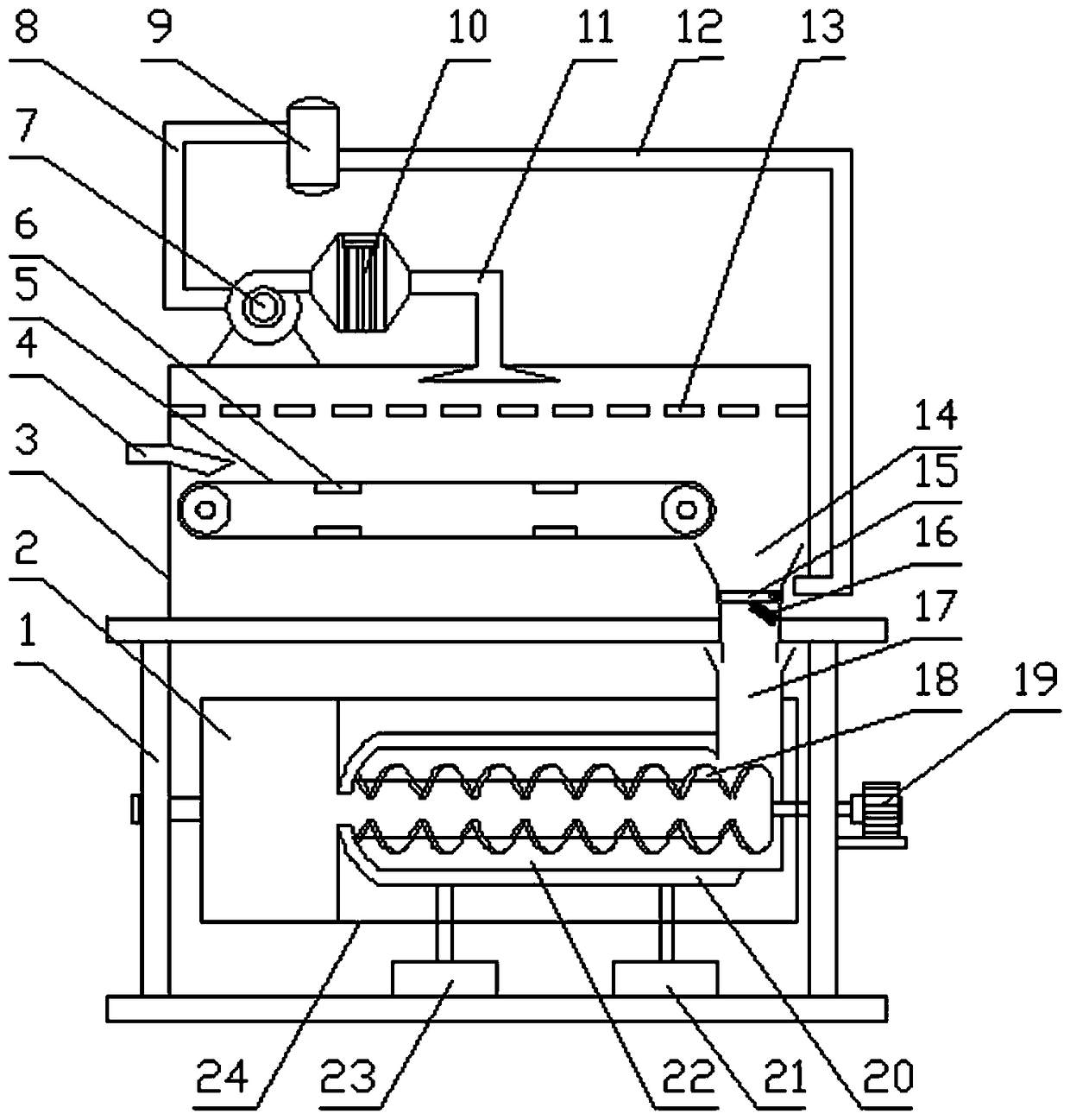 Rice grain forming and drying equipment of daur aimen egg drop soup production line and using method thereof