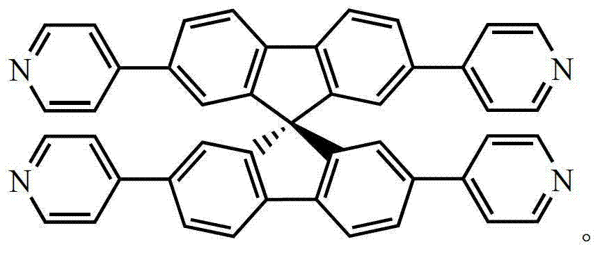 Spirofluorene copper pyridine micro-nano particle and preparation method thereof