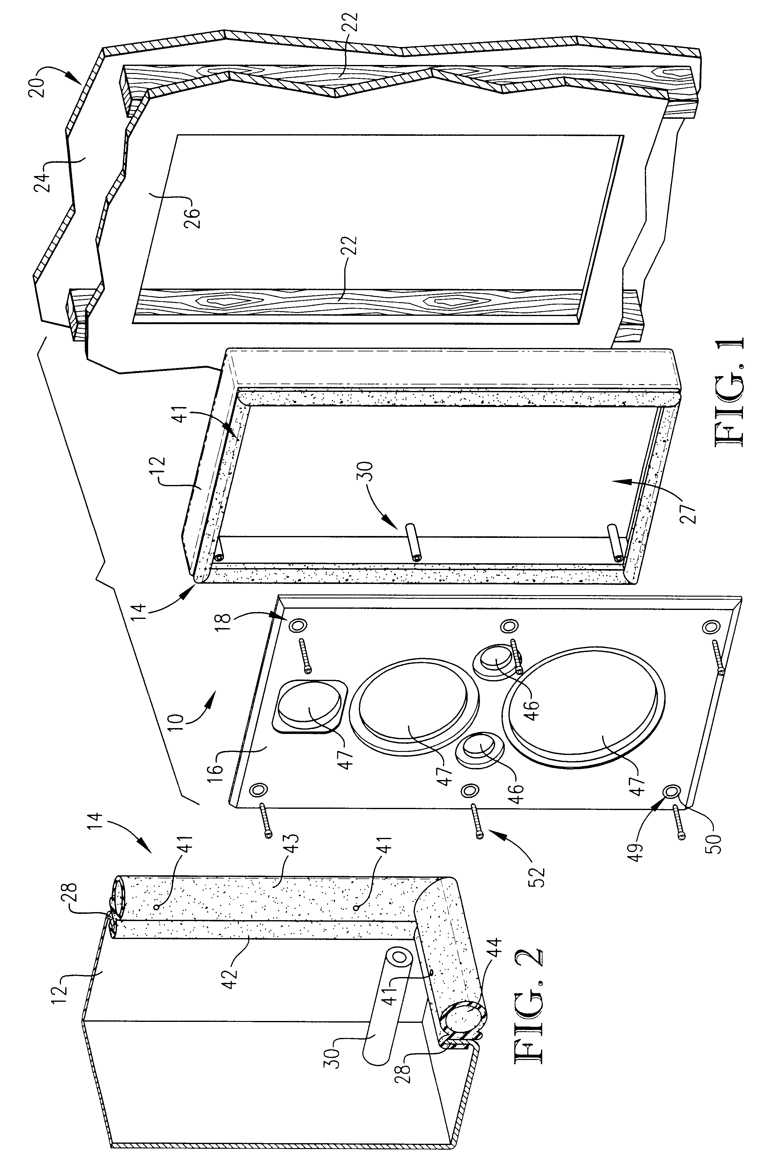 Speaker enclosure and mounting method for isolating and insulating faceplate and speakers from a surrounding mounting surface