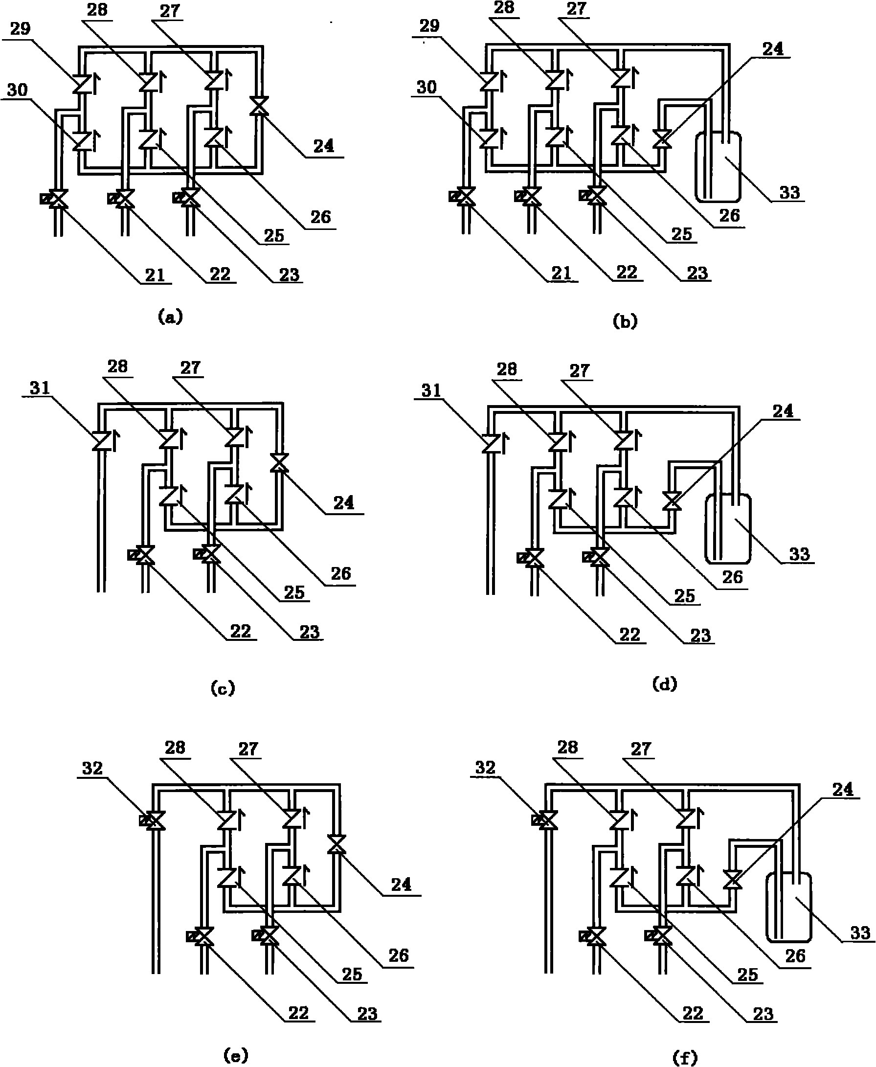 Heating and cooling air conditioner heat recovery device and air conditioner heat recovery system