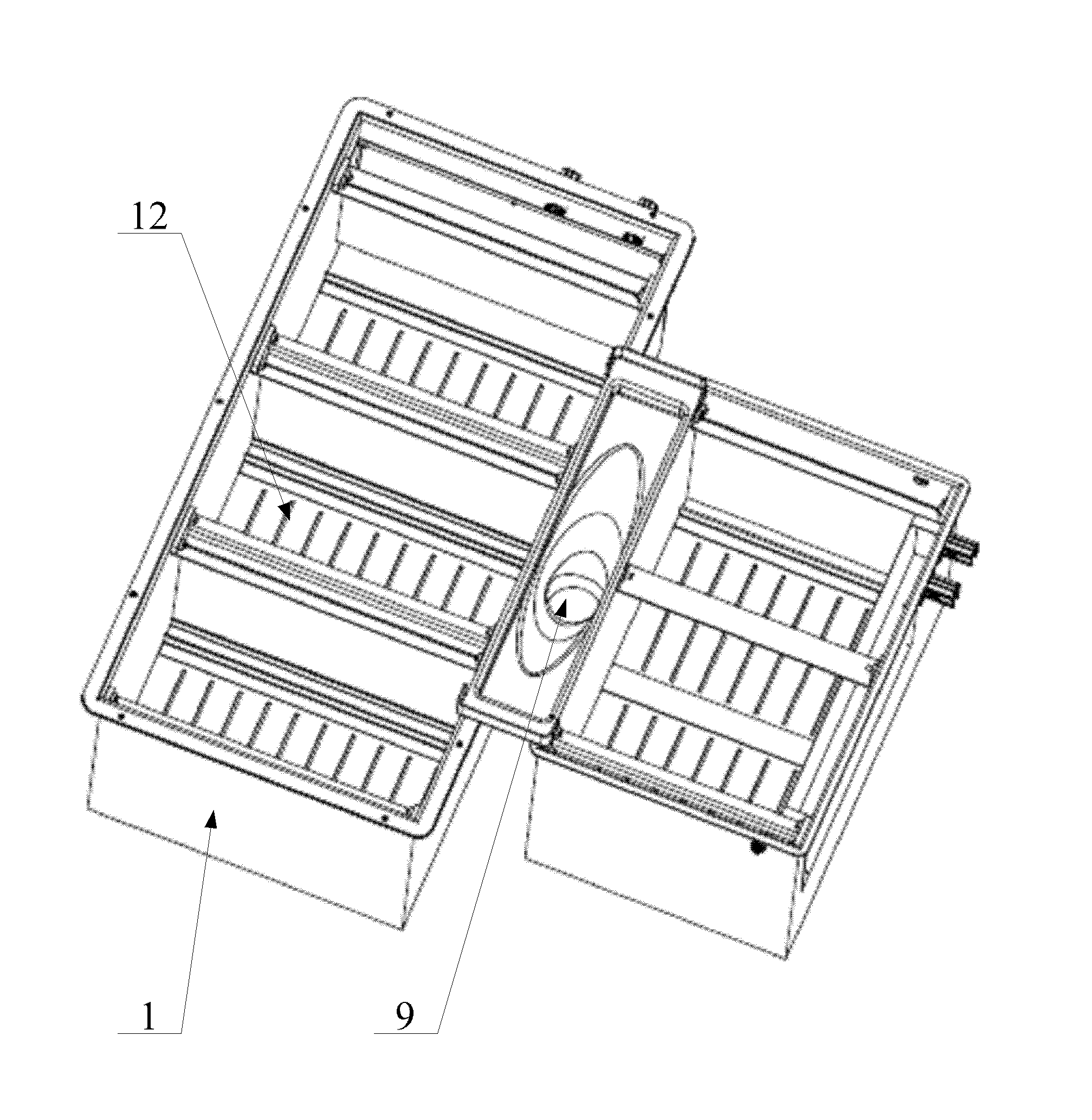 Electric vehicle and power battery assembly radiation system thereof