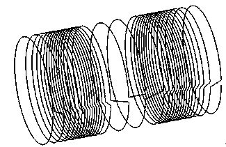 Wire distribution structure and method for gradient coils connected in parallel and layered mode