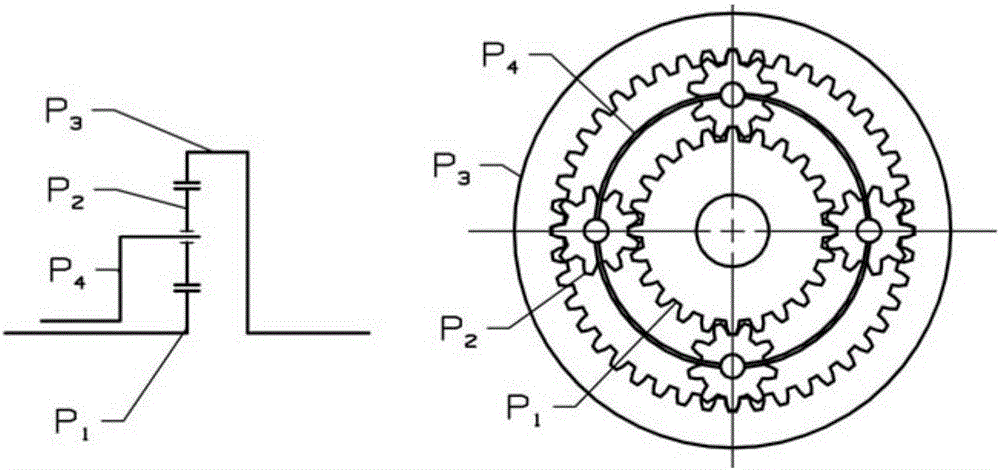 Modular combined transmission suitable for more gears