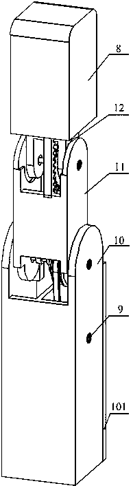 Approximate straight-line compound grasping robot finger device at the end of rack and pinion