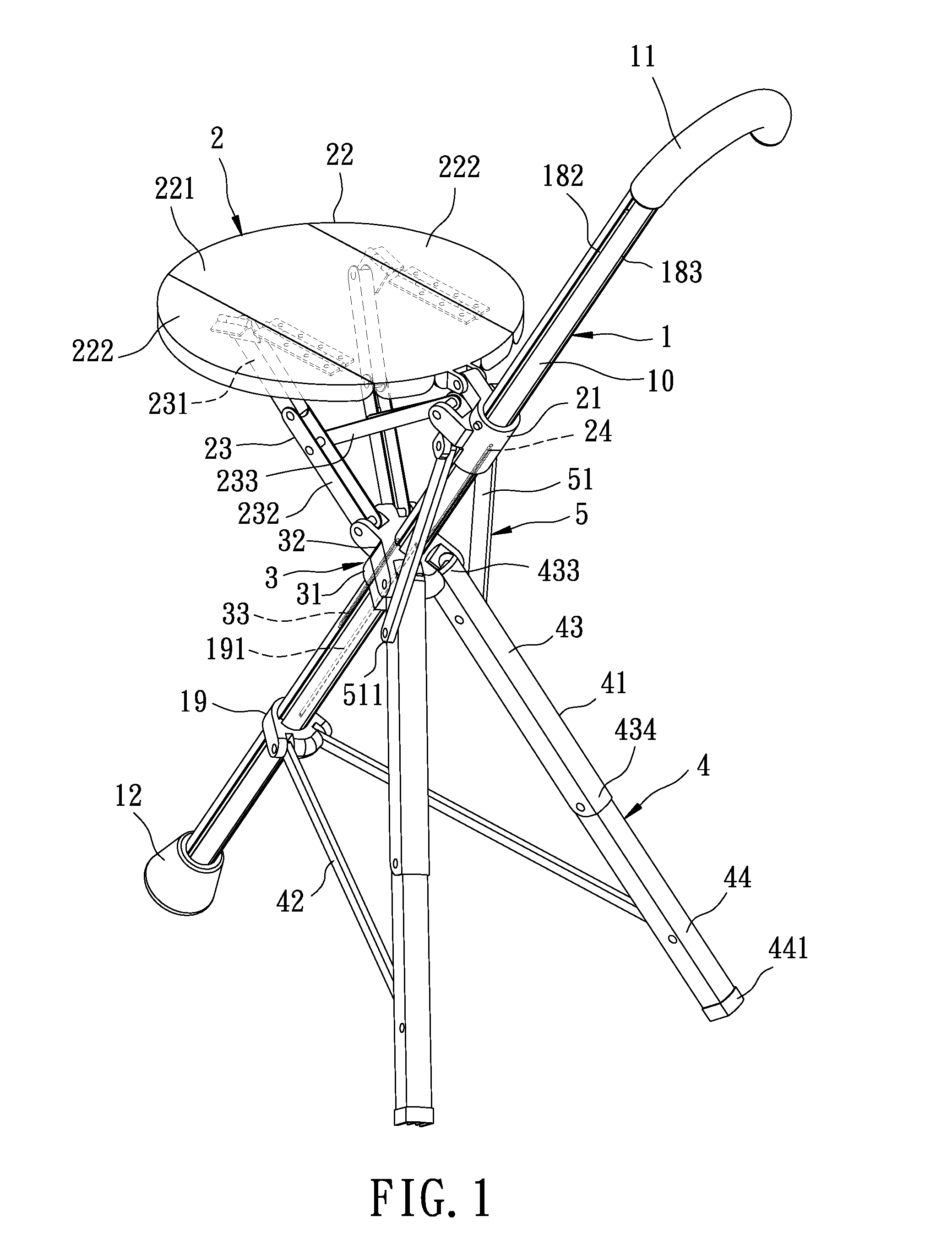 Walking stick chair