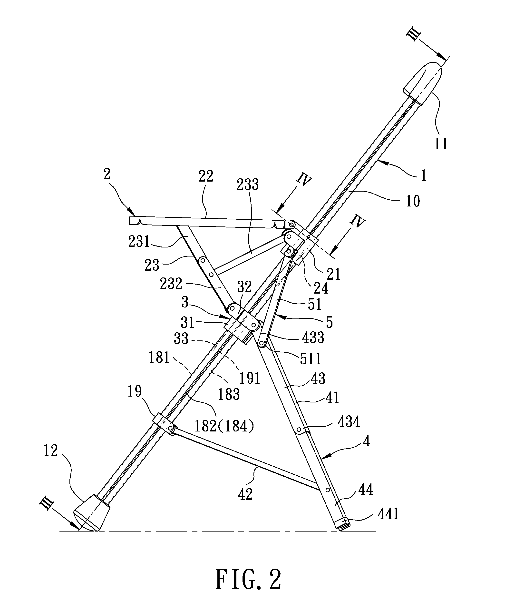 Walking stick chair