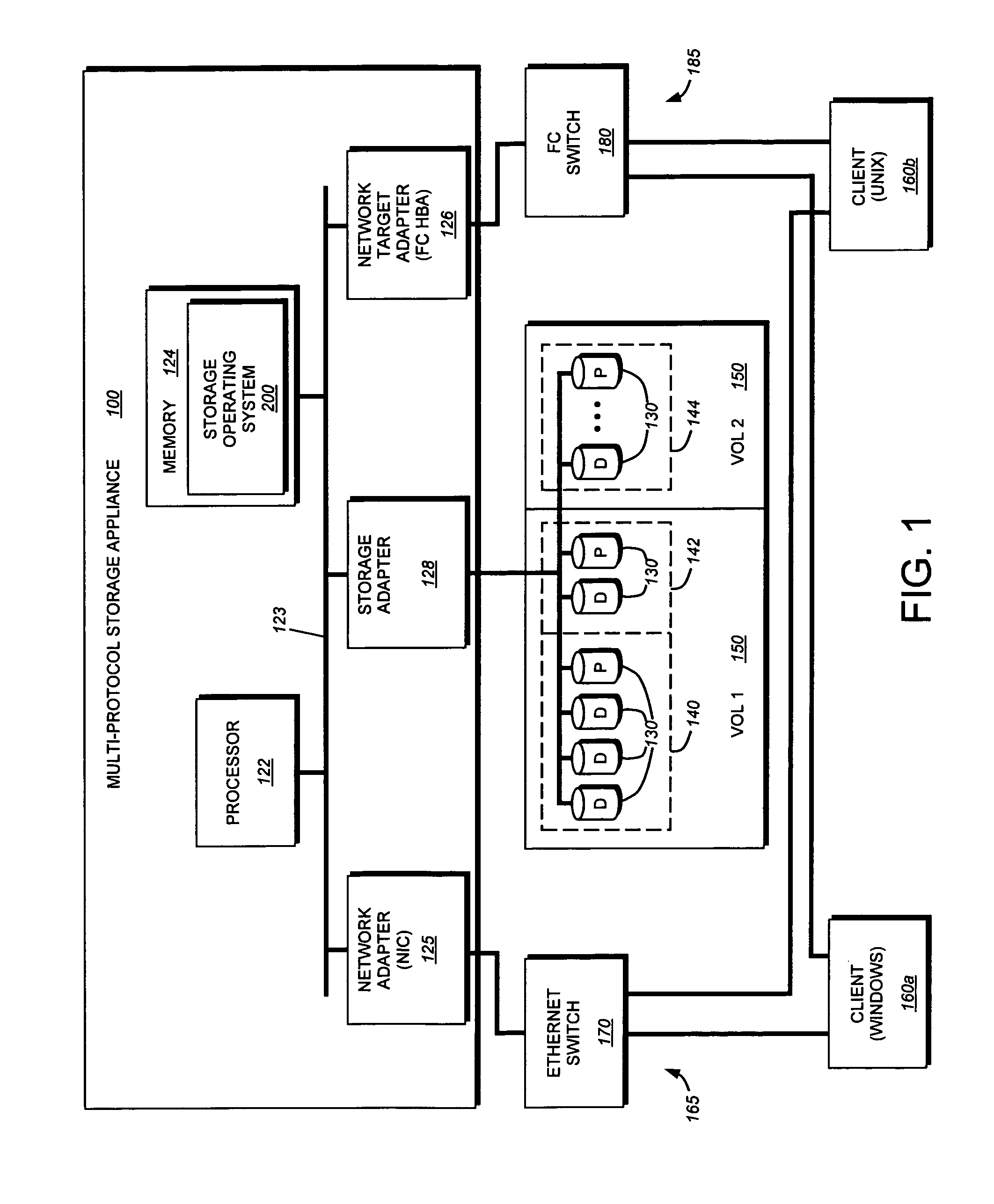 System and method for inband management of a virtual disk