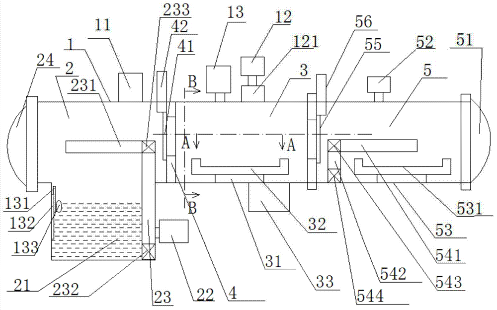 An anti-corrosion monitoring operation three-chamber vacuum furnace