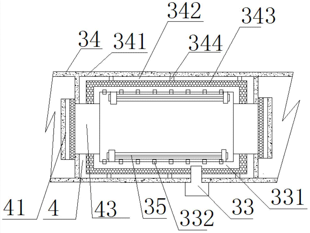 An anti-corrosion monitoring operation three-chamber vacuum furnace