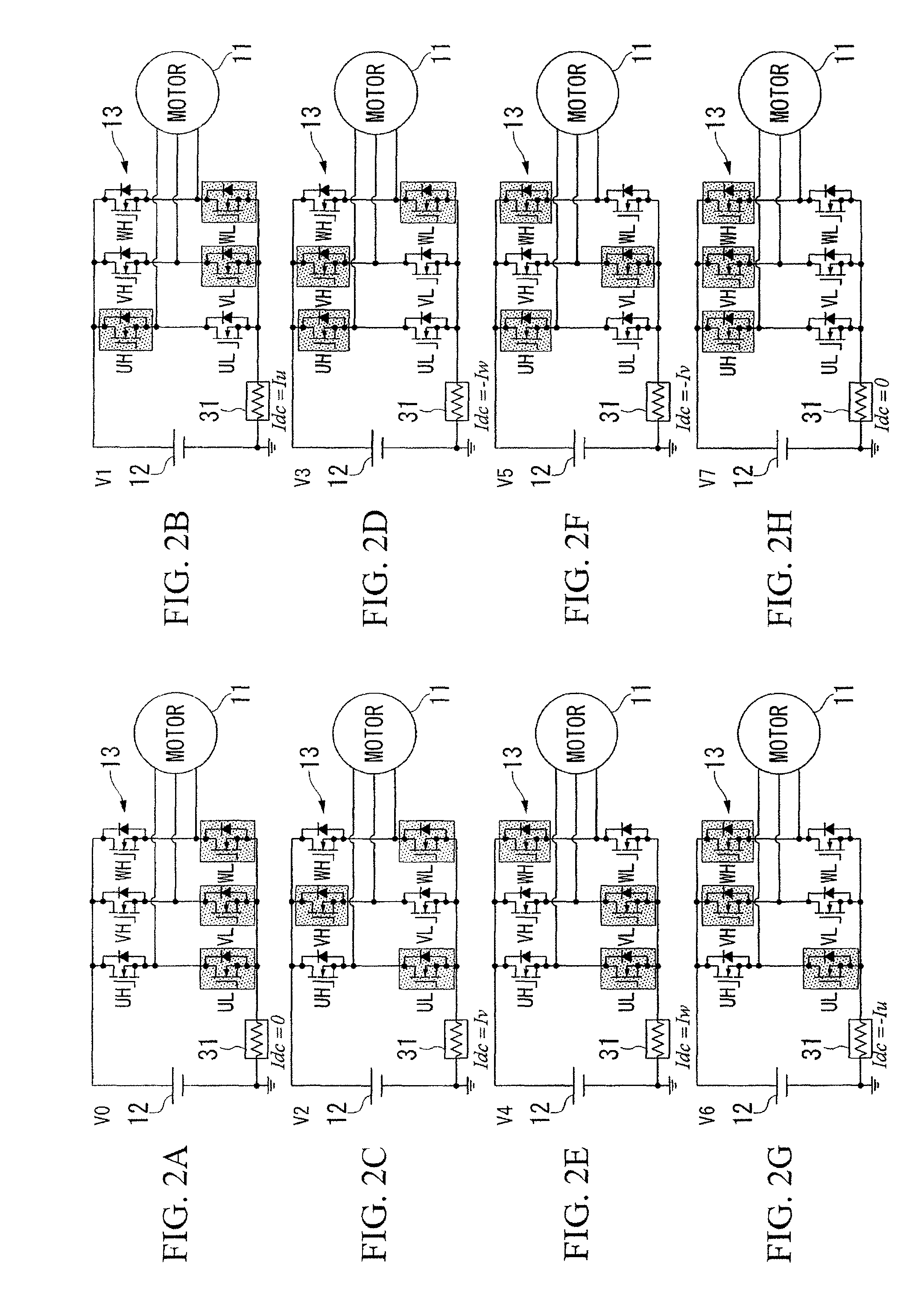 Phase current estimation device of motor and magnetic pole position estimation device of motor