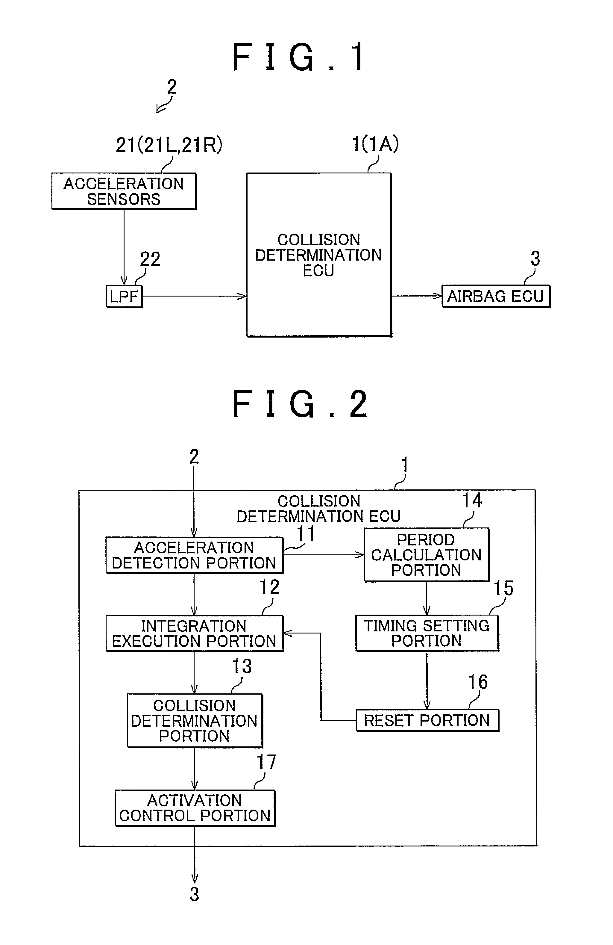 Collision detection apparatus, collision determination method, and activation control apparatus for occupant protection apparatus