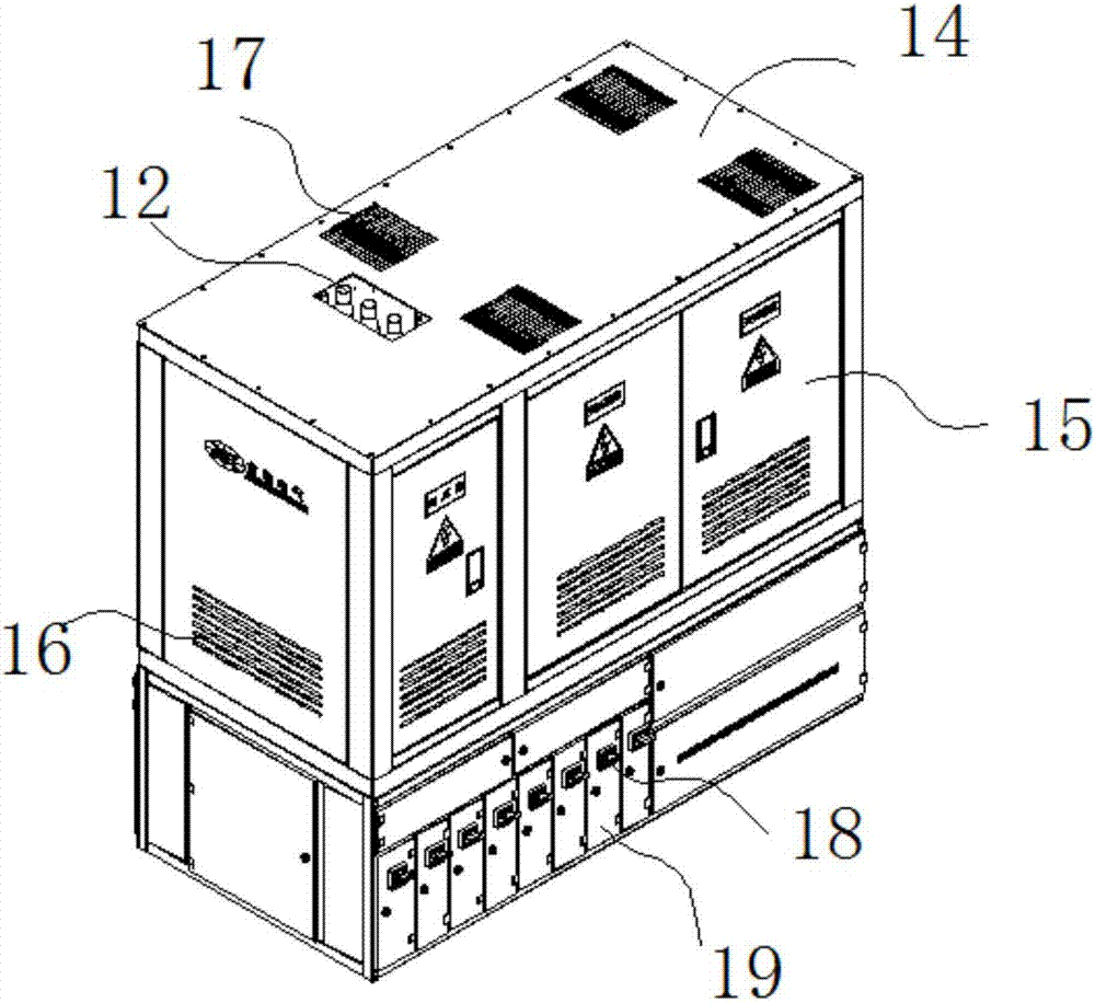 Medium voltage distributed power supply and distribution system used in high-rise buildings