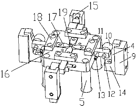 Riveting mechanism of riveting square jig