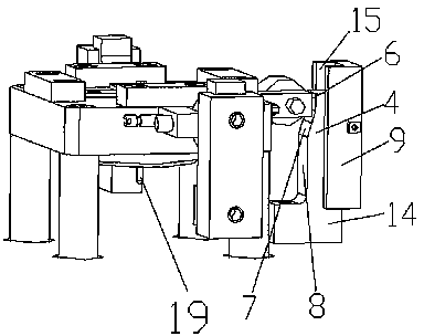 Riveting mechanism of riveting square jig