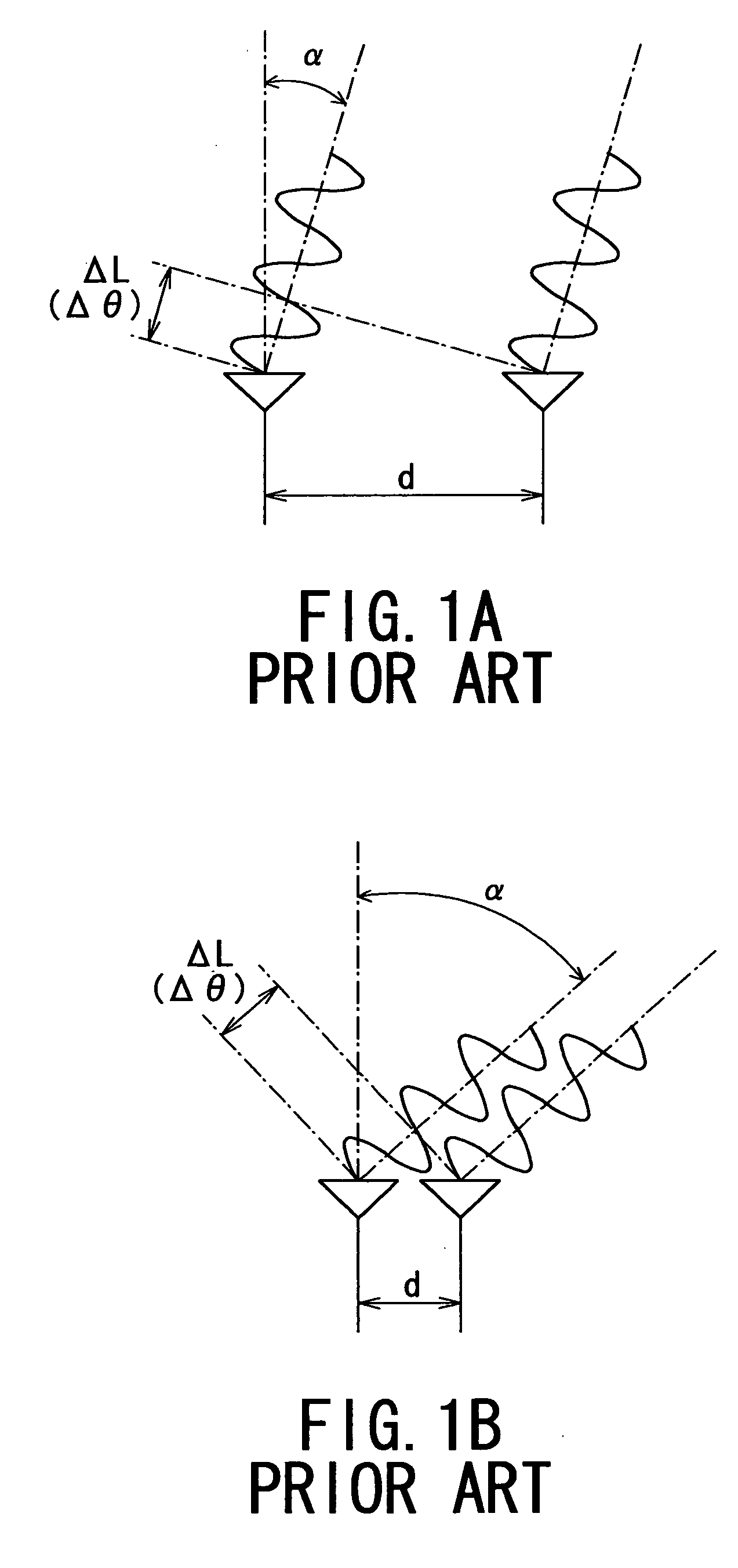 Apparatus for detecting direction of target using difference in phase of radio wave signals received through plural channels