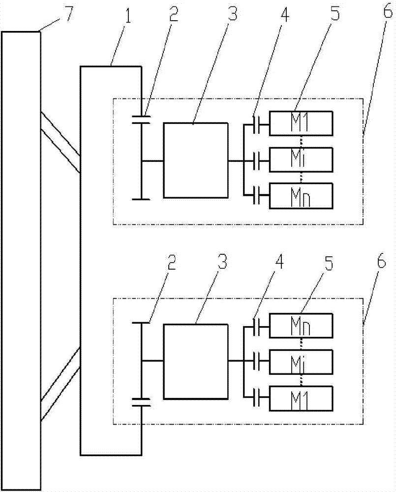 Driving system of shield tunneling machine and shield tunneling machine comprising driving system