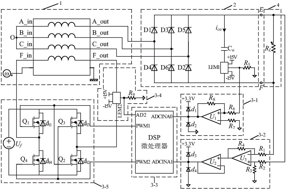 Voltage regulation device of mixed excitation direct-current generator and voltage regulation method of mixed excitation direct-current generator