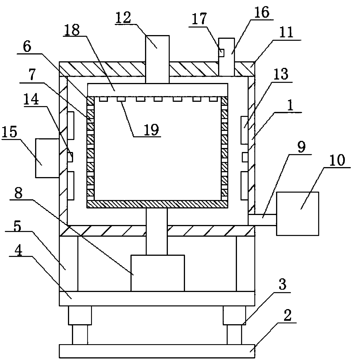 Raw material cleaning device for chocolate candy processing