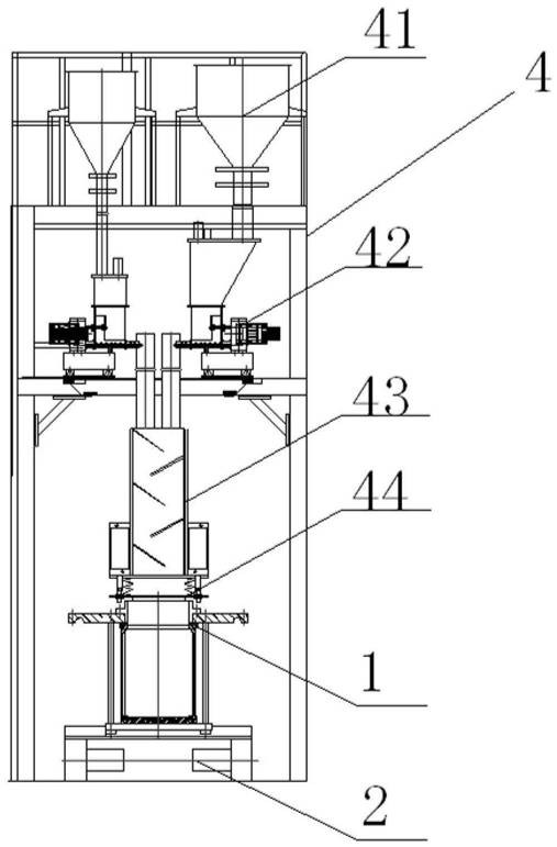 A production line for in-situ mixed charging of ammunition