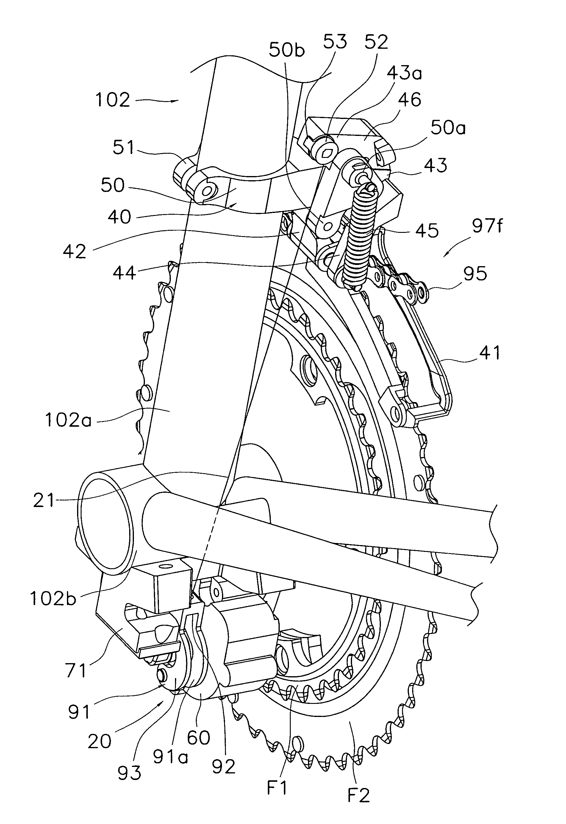 Front derailleur for bicycle