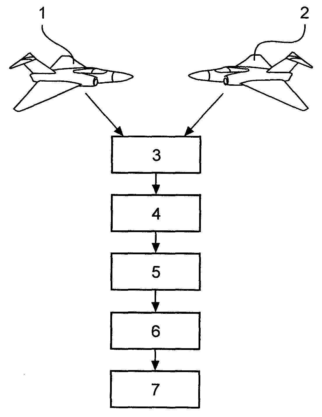 Method for duel handling in a combat aircraft
