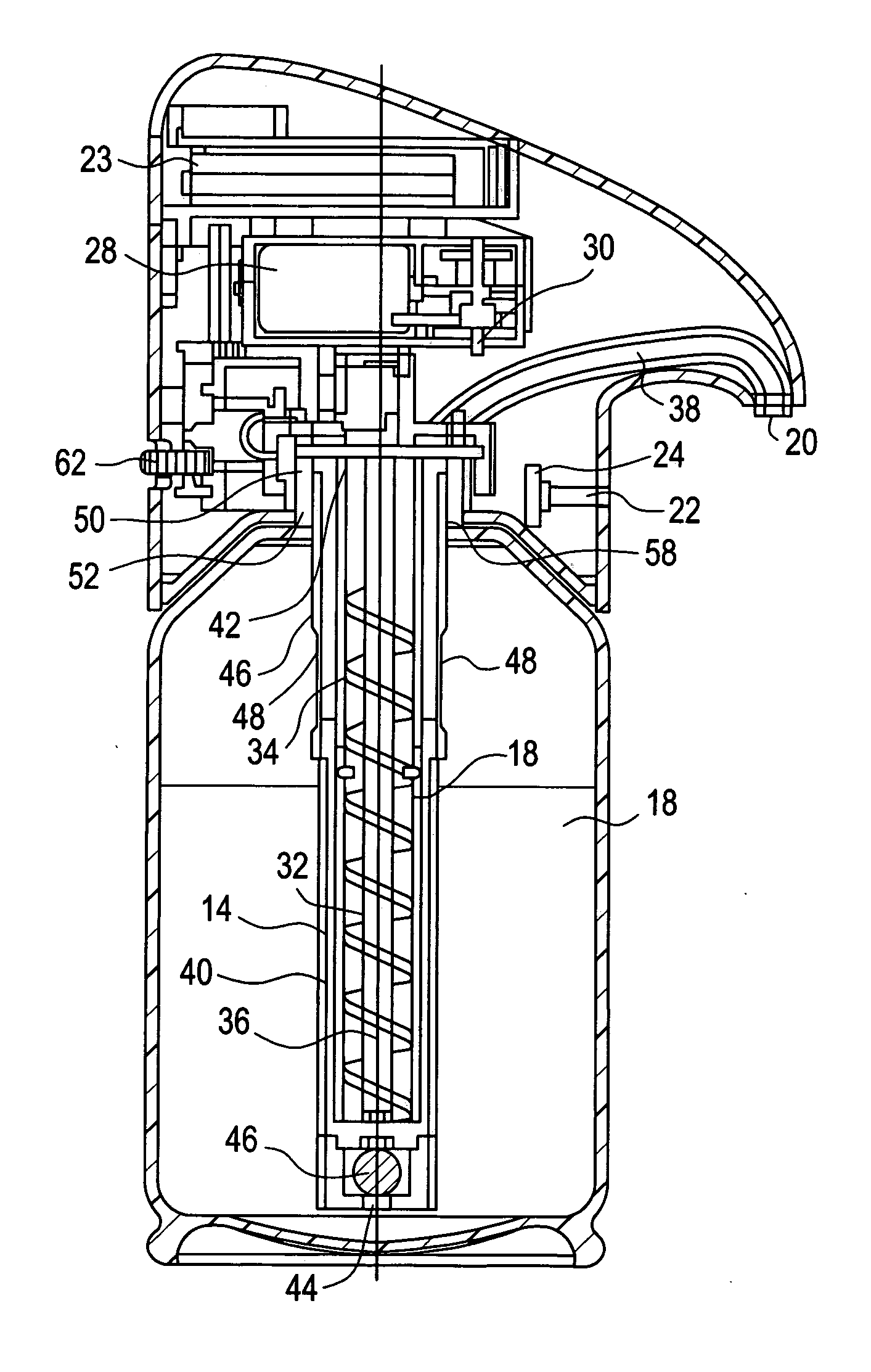 Self-contained, portable and automatic fluid dispenser