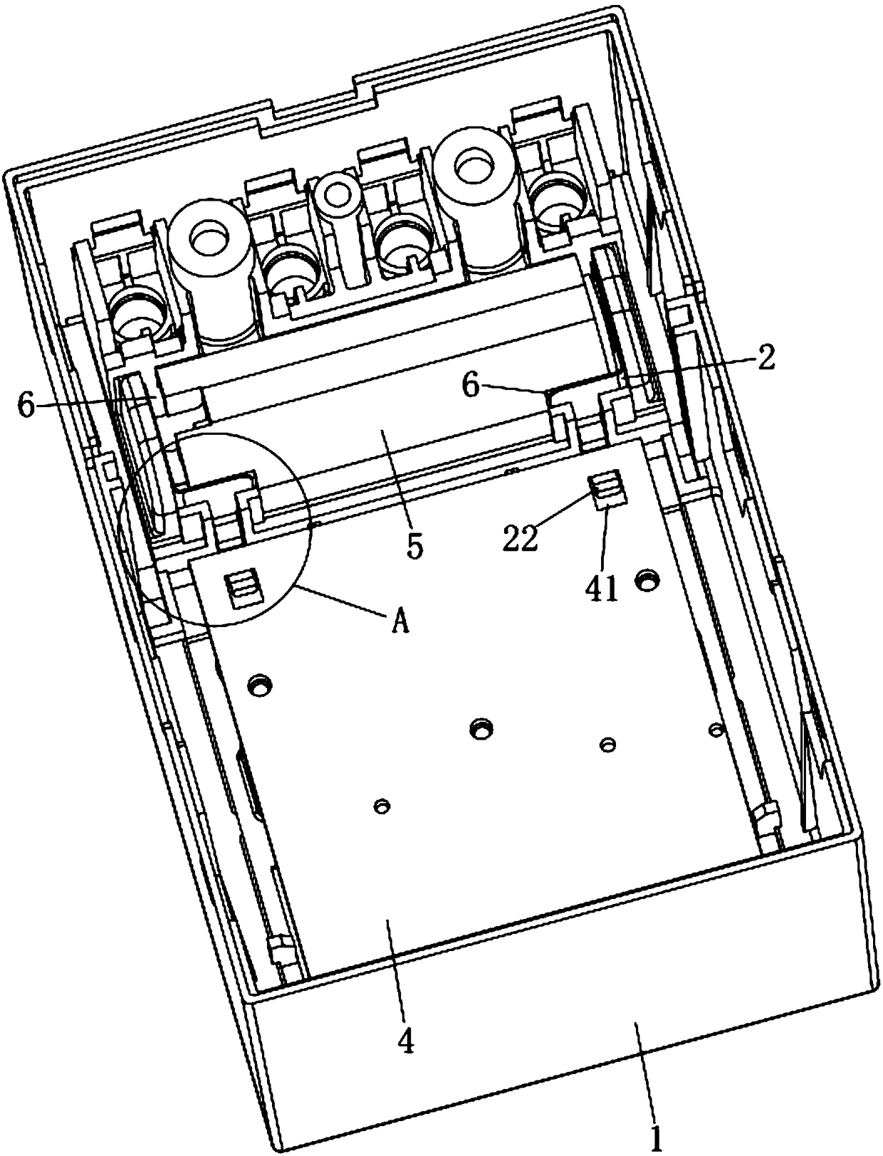 Time switch battery box structure