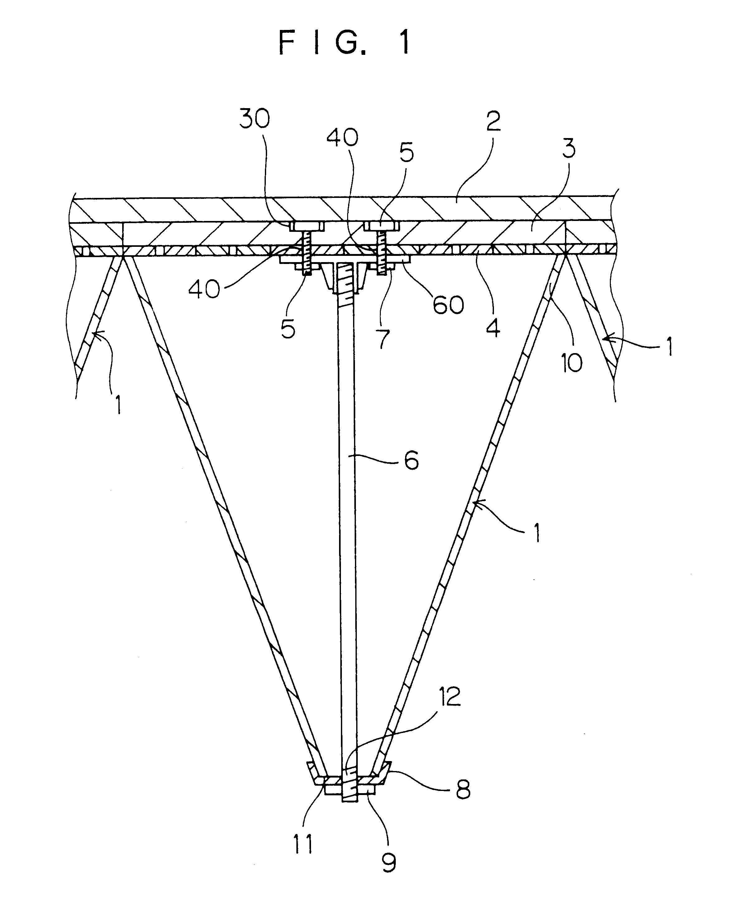 Method for attaching radio wave absorber and structure for attaching the same