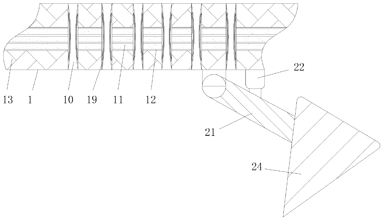 Plastic fiber infiltrating irrigation pipe