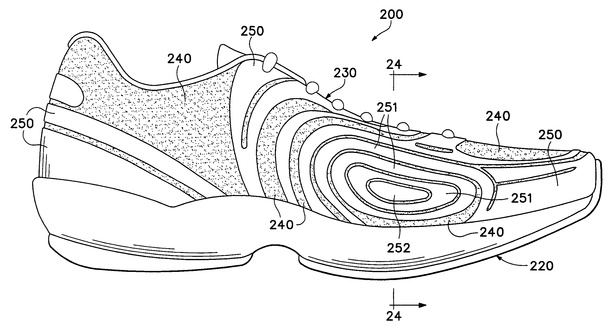 Article of apparel incorporating a stratified material