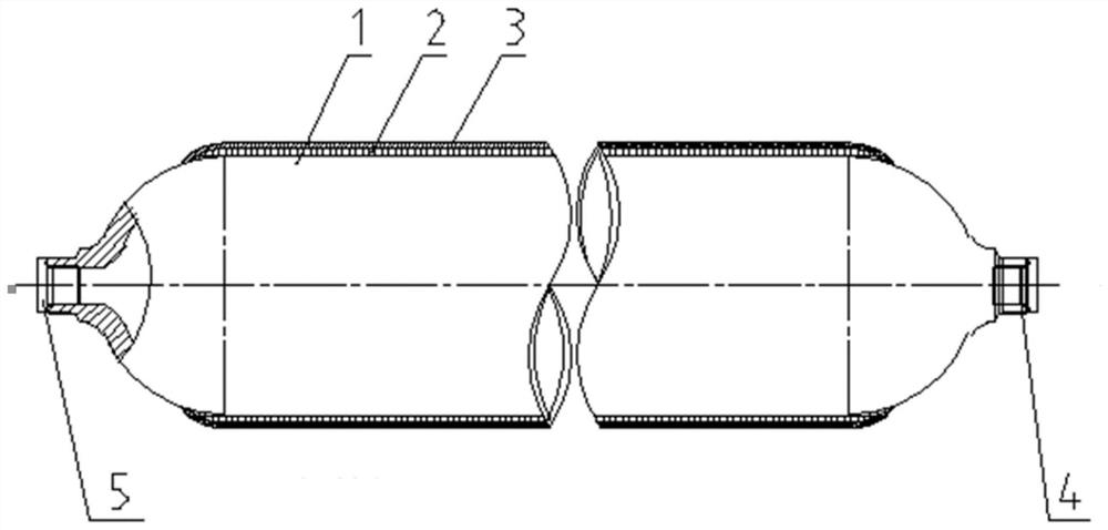 Large-diameter seamless steel inner container annular winding gas cylinder and manufacturing method thereof