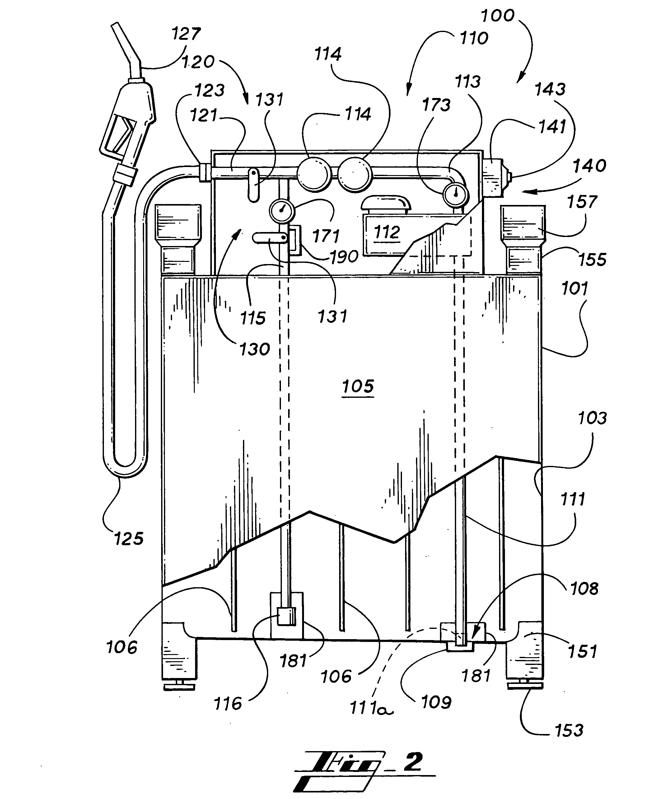Portable fluid-storage container and method of use thereof