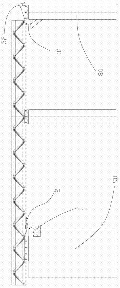 Bridge magnetic levitation pushing system and two-stage cantilever manufacturing method