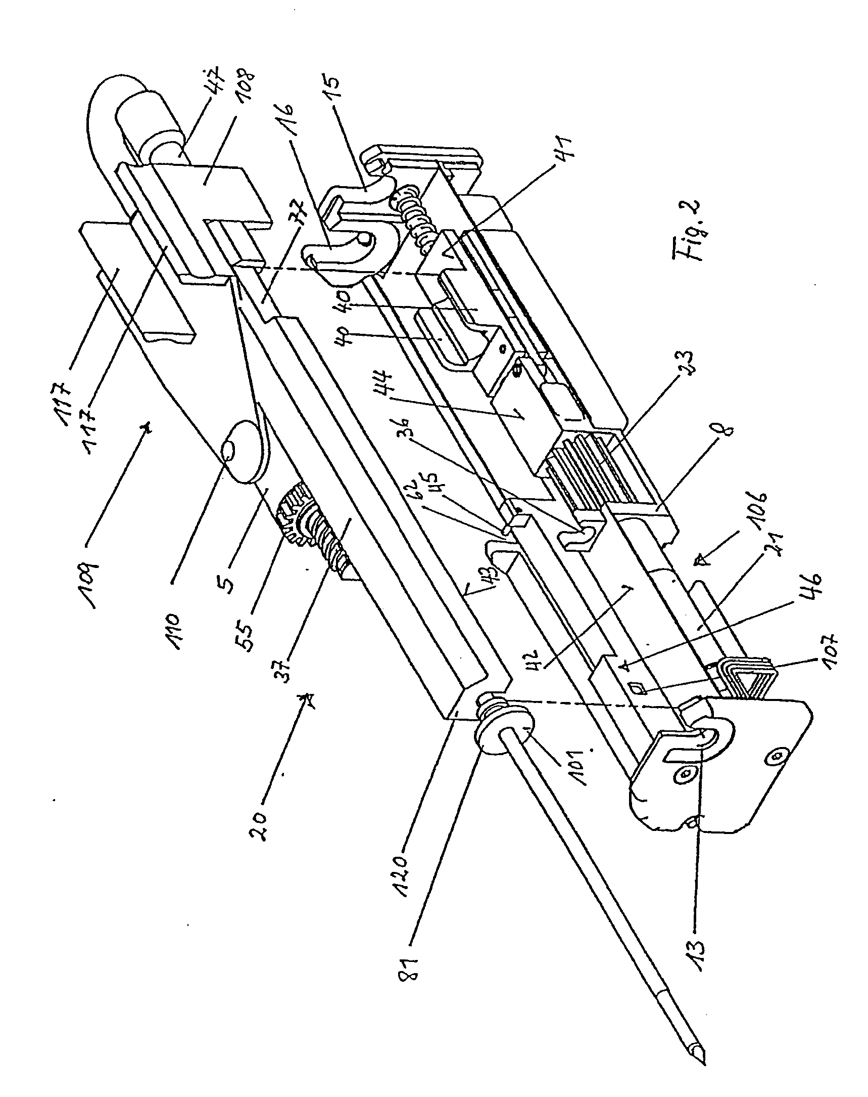 Biopsy device and biopsy needle module that can be inserted into the biopsy device