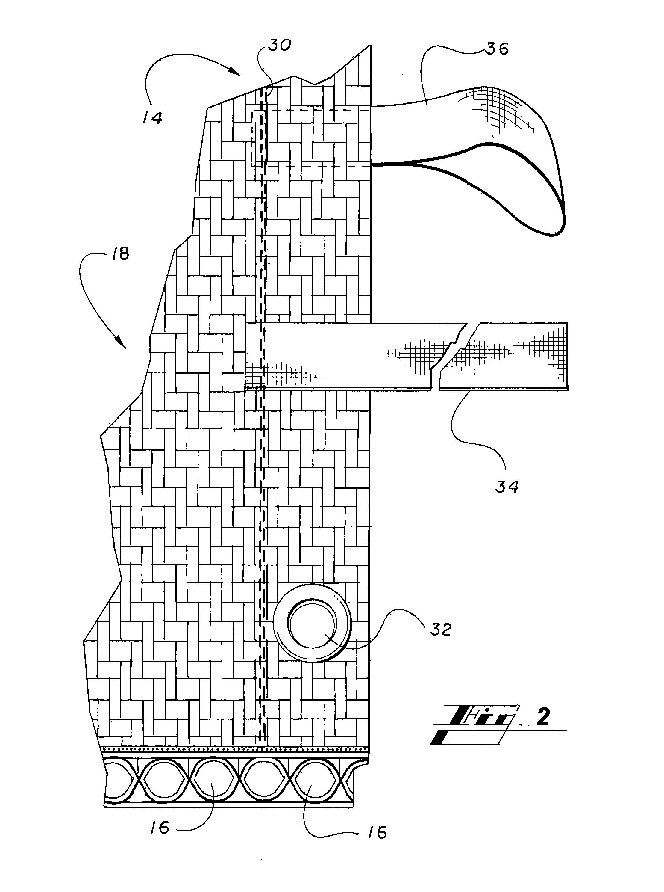 Debris shield for geocontainers, method of making, and method of use thereof