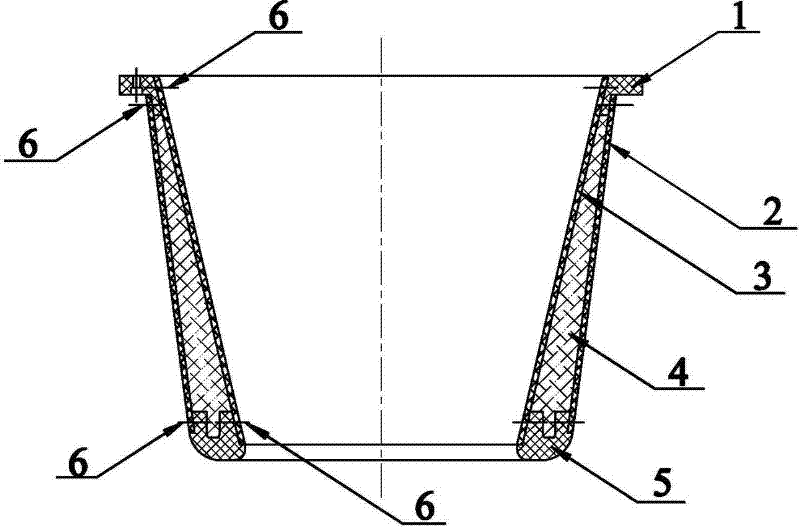 Guide shell made from carbon/carbon composite material and production method