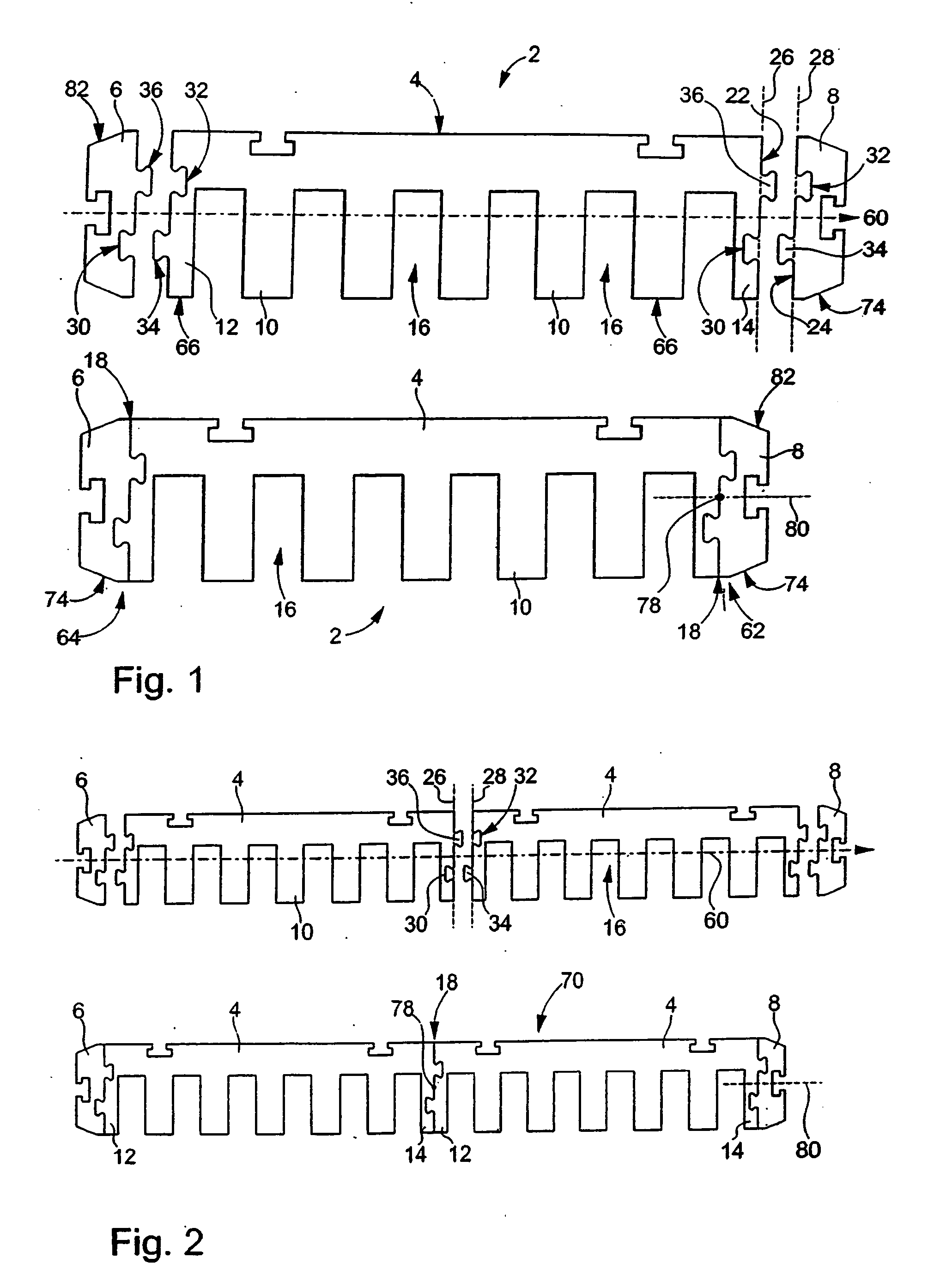 Linear motor with a segmented stator