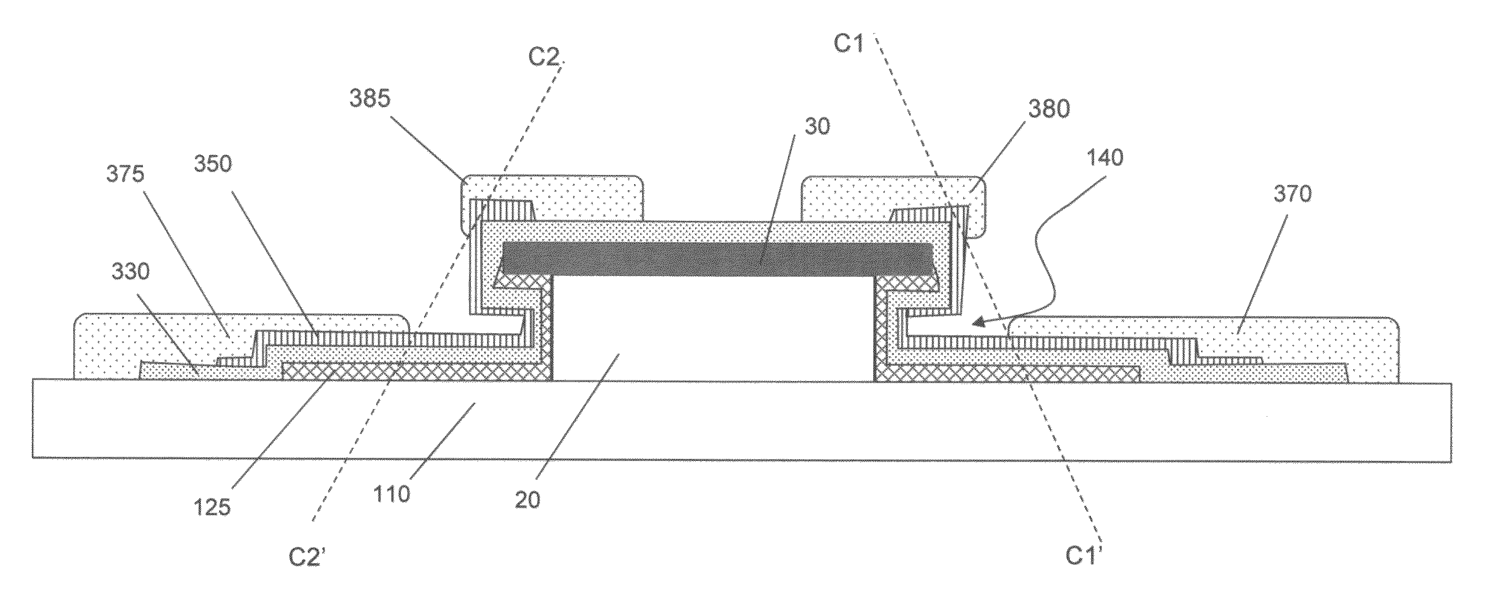 Offset independently operable VTFT electrodes