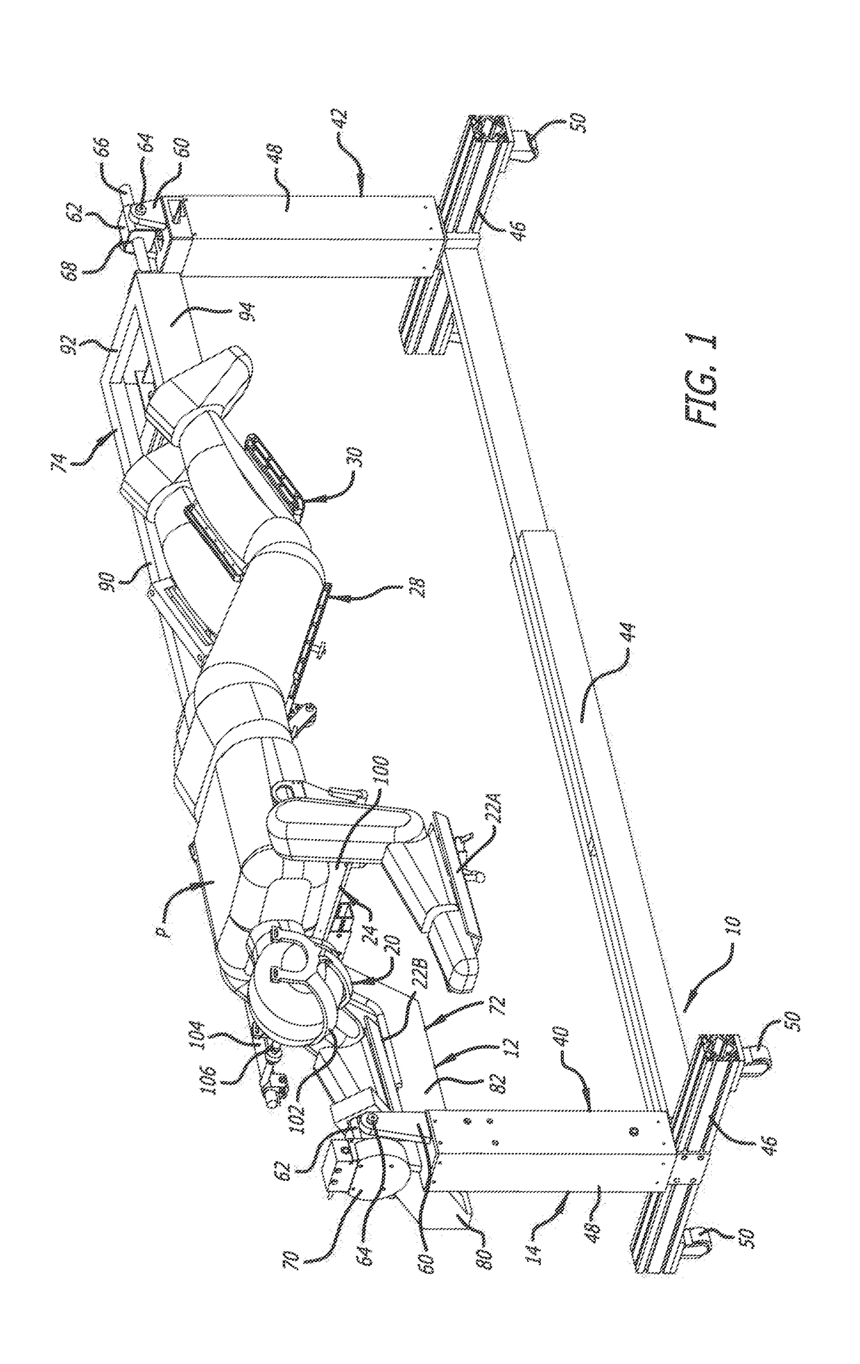 Surgical frame including torso-sling and method for use  thereof