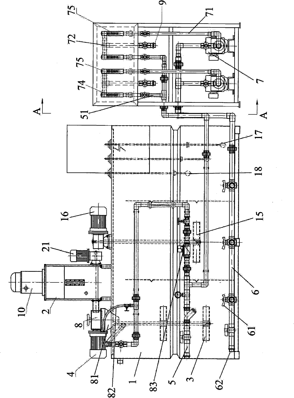 Automatic dosing device for sewage treatment