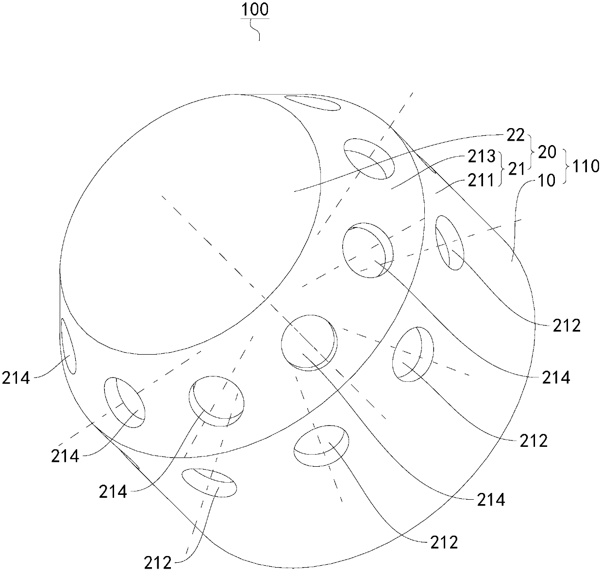 Burner spray head, burner with spray head and clothes dryer